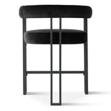 Mia 24" Modern Velvet Counter Stool with Arms (Set of 4)