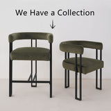 Mia 24" Modern Velvet Counter Stool with Arms (1-piece)