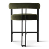 Mia 24" Modern Velvet Counter Stool with Arms (Set of 4)