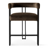 Mia 24" Modern Velvet Counter Stool with Arms (1-piece)