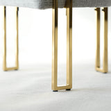 Mia 24" Modern Gold Chenille Dining Chair with Arms (Set of 6)