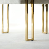 Mia 24" Modern Gold Chenille Dining Chair with Arms (Set of 4)