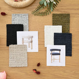Mia 24" Modern Gold Chenille Counter Stool with Arms (Set of 3)