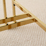 Mia 24" Modern Gold Chenille Counter Stool with Arms (1-piece)