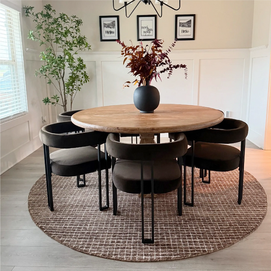 Mia Velvet Dining Chair with Arms (Set of 8)
