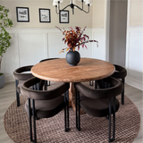 Mia Velvet Dining Chair with Arms (Set of 6)