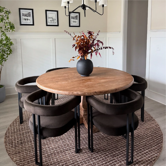 Mia Velvet Dining Chair with Arms (Set of 2)