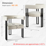 Mia Velvet Dining Chair with Arms (Set of 6)