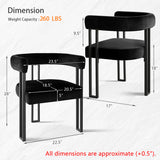 Mia Velvet Dining Chair with Arms (Set of 4)