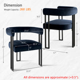 Mia Velvet Dining Chair with Arms (Set of 2)