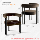 Mia Velvet Dining Chair with Arms (Set of 6)