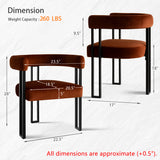 Mia Velvet Dining Chair with Arms (Set of 6)