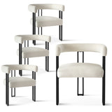 Mia Velvet Dining Chair with Arms (Set of 6)