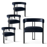 Mia Velvet Dining Chair with Arms (Set of 6)