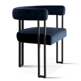 Mia Velvet Dining Chair with Arms (Set of 6)