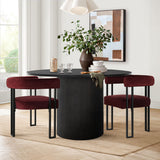Mia Velvet Dining Chair with Arms (Set of 8)