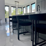 Mia 24" Modern Velvet Counter Stool with Arms (Set of 4)