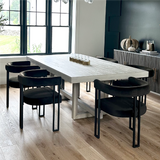 Mia Velvet Dining Chair with Arms (Set of 6)