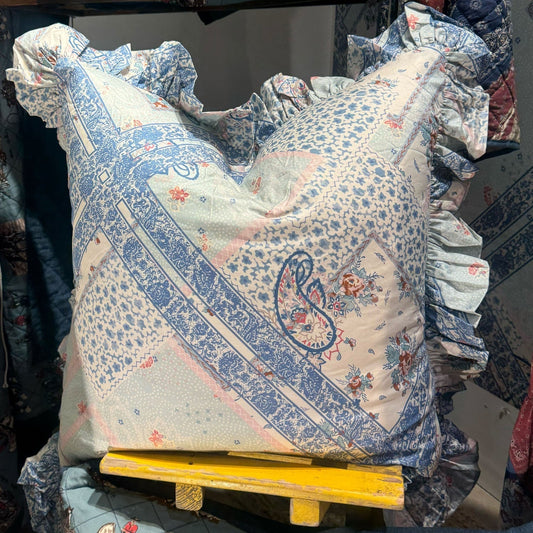 Mirabelle Patchwork Prairie Ruffled Euro Sham