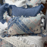 Mirabelle Patchwork Prairie Ruffled Lumbar Pillow