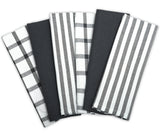 Grey and White Kitchen Towels – Set of 6