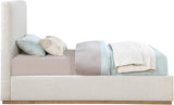Monaco Contemporary Bed with Solid Wood Frame and Elegant Boucle Fabric for Modern Bedrooms