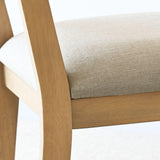 Monica Rattan Solid Wood Upholstered Dining Chair (Set of 2)