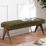 Morgan Mid-Century 47" Upholstered Rectangular Bench