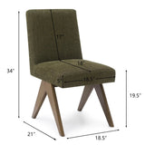 Morgan Mid Century Modern Upholstered Dining Chair (Set of 2)
