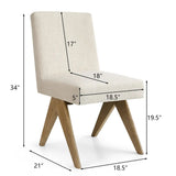 Morgan Mid-Century Upholstered Dining Chair (Set of 2)