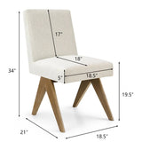 Morgan Mid-Century Upholstered Dining Chair (Set of 2)