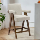 Morgan Upholstered Counter Stool with Arms (1-Piece)