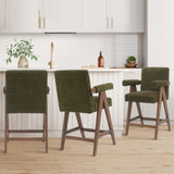 Morgan Upholstered Counter Stool with Arms (1-Piece)
