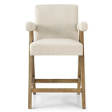Morgan Upholstered Counter Stool with Arms (1-Piece)