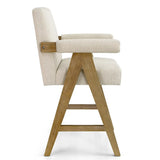 Morgan Upholstered Counter Stool with Arms (Set of 3)