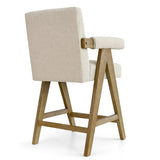 Morgan Upholstered Counter Stool with Arms (1-Piece)