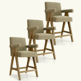 Morgan Upholstered Counter Stool with Arms (Set of 3)