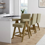 Morgan Upholstered Counter Stool with Arms (Set of 3)