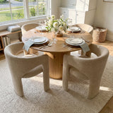 Musk & Khloe 41.5" Round Dining Table Set for 4 (5-Piece)