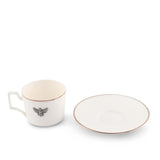 Bee Bone China Cup and Saucer Gold Rim