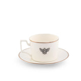 Bee Bone China Cup and Saucer Gold Rim