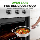 Jumbo Cooker With Glass Lid - Triply Stainless Steel Cookware, Dakin Etching Non-Stick Coating Inside And Outside