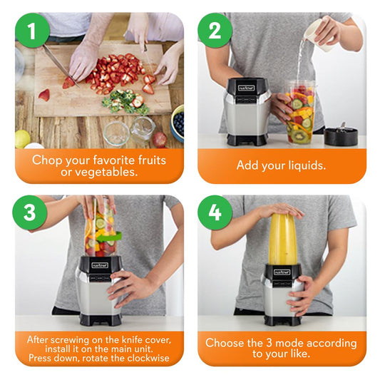 Professional Home Kitchen Blender - Digital Countertop Power Pro Blender With Pulse Blend