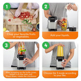 Professional Home Kitchen Blender - Digital Countertop Power Pro Blender With Pulse Blend