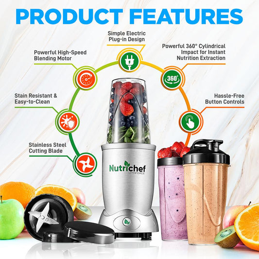 Professional Home Kitchen Blender - Digital Countertop Power Pro Blender With Pulse Blend