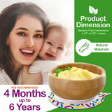 Sparkle Bamboo Bowl With Silicone Suction And Spoon For Baby And Toddlers