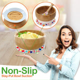 Stars Bamboo Dinnerware Set With Silicone Suction And Bibs For Kids