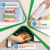 10-Piece Superior Glass Food Storage Containers Set - Stackable Design, Newly Bpa-Free Airtight Clear Locking Lids With Vent Lids & Red Air Hole