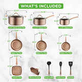 Kitchenware Pots & Pans Set – High Qualified Basic Kitchen Cookware Set, Non-Stick (14-Piece Set)