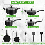 Kitchenware Pots & Pans - Stylish Kitchen Cookware Set, Non-Stick (13-Piece Set)